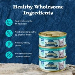 Blue Buffalo Wilderness Wild Delights Minced Chicken & Trout In Tasty Gravy Grain-Free Canned Cat Food -PurePet Bites Shop 84200 PT5. AC SS1800 V1646778387