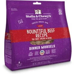 Stella & Chewy's Freeze-Dried Raw Dinner Morsels Grain-Free Protein Rich Bountiful Beef Recipe Cat Food