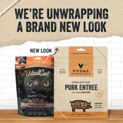 Vital Essentials Freeze-Dried Raw Pork Entree Cat Food, 8-oz Bag -PurePet Bites Shop 850942 PT2. AC SS1800 V1683899039