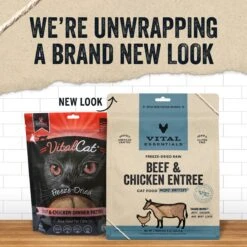 Vital Essentials Freeze-Dried Raw Beef & Chicken Entree Cat Food, 8-oz Bag -PurePet Bites Shop 850990 PT2. AC SS1800 V1683899039