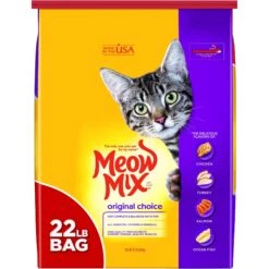 Meow Mix Original Choice Dry Cat Food & Purina Friskies Seafood & Chicken Pate Favorites Variety Pack Wet Cat Food, 5.5-oz Can, Case Of 40 -PurePet Bites Shop 854294 PT1. AC SS1800 V1683743519