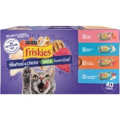 Meow Mix Original Choice Dry Cat Food & Purina Friskies Seafood & Chicken Pate Favorites Variety Pack Wet Cat Food, 5.5-oz Can, Case Of 40 -PurePet Bites Shop 854294 PT5. AC SS1800 V1683743118