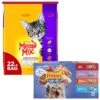 Meow Mix Original Choice Dry Cat Food & Friskies Shreds In Gravy Variety Pack Canned Cat Food -PurePet Bites Shop 854302 MAIN. AC SS1800 V1683743702