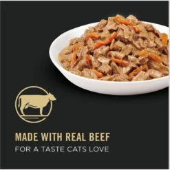 Purina Pro Plan Beef & Carrots Entree In Gravy Canned Cat Food -PurePet Bites Shop 86240 PT1. AC SS1800 V1634256136
