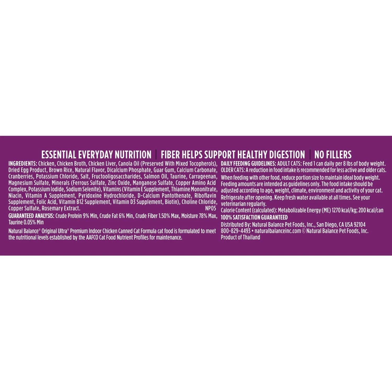Natural Balance Ultra Premium Indoor Chicken Formula Canned Cat Food 6 Natural Balance Ultra Premium Indoor Chicken Formula Canned Cat Food - Image 4
