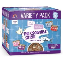 Weruva Cats In The Kitchen The Coolsville Catch! Variety Pack Grain-Free Wet Cat Food, 3.2-oz Can, Case Of 12