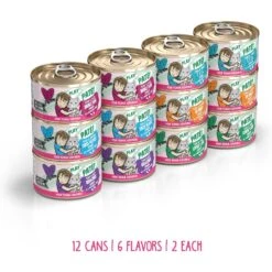 Weruva B.F.F. PLAY Best Feline Friend Lovers Aw Yeah! Pinky Promise Paté! Variety Pack Grain-Free Wet Cat Food, 2.8-oz Can, Case Of 12 -PurePet Bites Shop 875518 PT1. AC SS1800 V1685990309