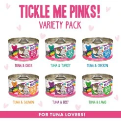 Weruva B.F.F. OMG Best Feline Friend Oh My Gravy! Tickle Me Pinks! Variety Pack Grain-Free Wet Cat Food, 2.8-oz Can, Case Of 12 13 Weruva B.F.F. OMG Best Feline Friend Oh My Gravy! Tickle Me Pinks! Variety Pack Grain-Free Wet Cat Food, 2.8-oz Can, Case Of 12 -PurePet Bites Shop 875534 PT2. AC SS1800 V1685991121
