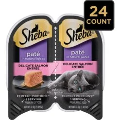 Sheba Perfect Portions Grain-Free Pate Delicate Salmon Entree Adult Wet Cat Food Trays -PurePet Bites Shop 87812 PT3. AC SS1800 V1572551217