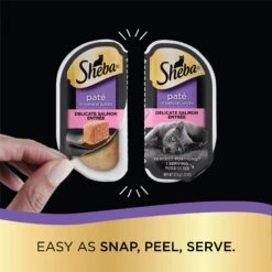 Sheba Perfect Portions Grain-Free Pate Delicate Salmon Entree Adult Wet Cat Food Trays -PurePet Bites Shop 87812 PT4. AC SS1800 V1581713230