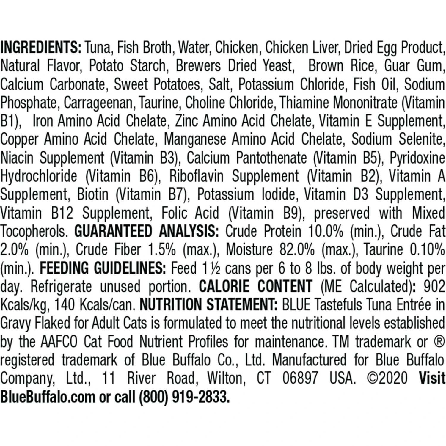 Blue Buffalo Tastefuls Natural Flaked Tuna Entree In Gravy Wet Cat Food, 5.5-oz Can, Case Of 12 4 Blue Buffalo Tastefuls Natural Flaked Tuna Entree In Gravy Wet Cat Food, 5.5-oz Can, Case Of 12 - Image 2