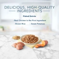 Blue Buffalo Tastefuls Natural Flaked Chicken Entree In Gravy Wet Cat Food, 5.5-oz Can, Case Of 12 -PurePet Bites Shop 879246 PT4. AC SS1800 V1687358453
