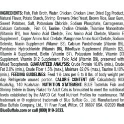 Blue Buffalo Tastefuls Natural Flaked Fish & Shrimp Entree In Gravy Wet Cat Food, 5.5-oz Can, Case Of 12 -PurePet Bites Shop 879262 PT1. AC SS1800 V1687358452