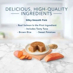 Blue Buffalo Tastefuls Natural Pate Salmon Entree Wet Cat Food, 3-oz Can, Case Of 12 -PurePet Bites Shop 879358 PT4. AC SS1800 V1687358393