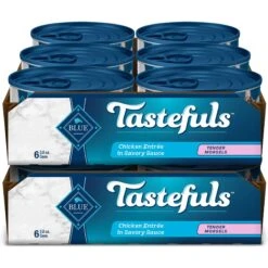 Blue Buffalo Tastefuls Natural Tender Morsels Chicken Entree Wet Cat Food, 3-oz Can, Case Of 12