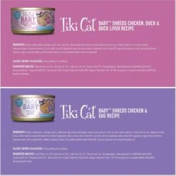 Tiki Cat Baby Variety Pack Shreds Grain-Free Wet Cat Food, 2.4-oz Can, Case Of 12 -PurePet Bites Shop 883446 PT2. AC SS1800 V1690570693