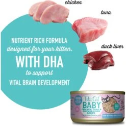 Tiki Cat Baby Chicken, Tuna, & Chicken Liver Shreds Grain-Free Wet Cat Food, 2.4-oz Can, Case Of 12 -PurePet Bites Shop 883654 PT3. AC SS1800 V1690562080