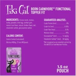 Tiki Cat Born Carnivore Fit Functional Cat Food Topper, 1.5-oz Pouch, Case Of 12 12 Tiki Cat Born Carnivore Fit Functional Cat Food Topper, 1.5-oz Pouch, Case Of 12 -PurePet Bites Shop 883734 PT2. AC SS1800 V1690570610