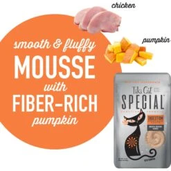 Tiki Cat Special Mousse Digestion Grain-Free Wet Cat Food, 2.4-oz Pouch, Case Of 12 -PurePet Bites Shop 883766 PT3. AC SS1800 V1690566626
