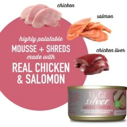 Tiki Cat Silver Chicken & Chicken Liver Mousse & Shreds Grain-Free Wet Cat Food, 2.4-oz Can, Case Of 12 -PurePet Bites Shop 883894 PT4. AC SS1800 V1690566593