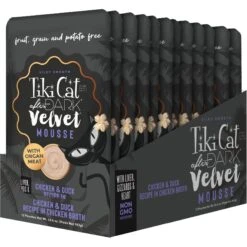 Tiki Cat After Dark Velvet Mousse Chicken & Duck Grain-Free Wet Cat Food, 2.8-oz Pouch, Case Of 12 -PurePet Bites Shop 883958 PT1. AC SS1800 V1690487601