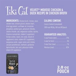 Tiki Cat After Dark Velvet Mousse Chicken & Duck Grain-Free Wet Cat Food, 2.8-oz Pouch, Case Of 12 -PurePet Bites Shop 883958 PT2. AC SS1800 V1690570701