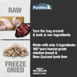 PureBites Chicken Breast & Lamb Freeze-Dried Raw Cat Treats -PurePet Bites Shop 89719 PT3. AC SS1800 V1677594397