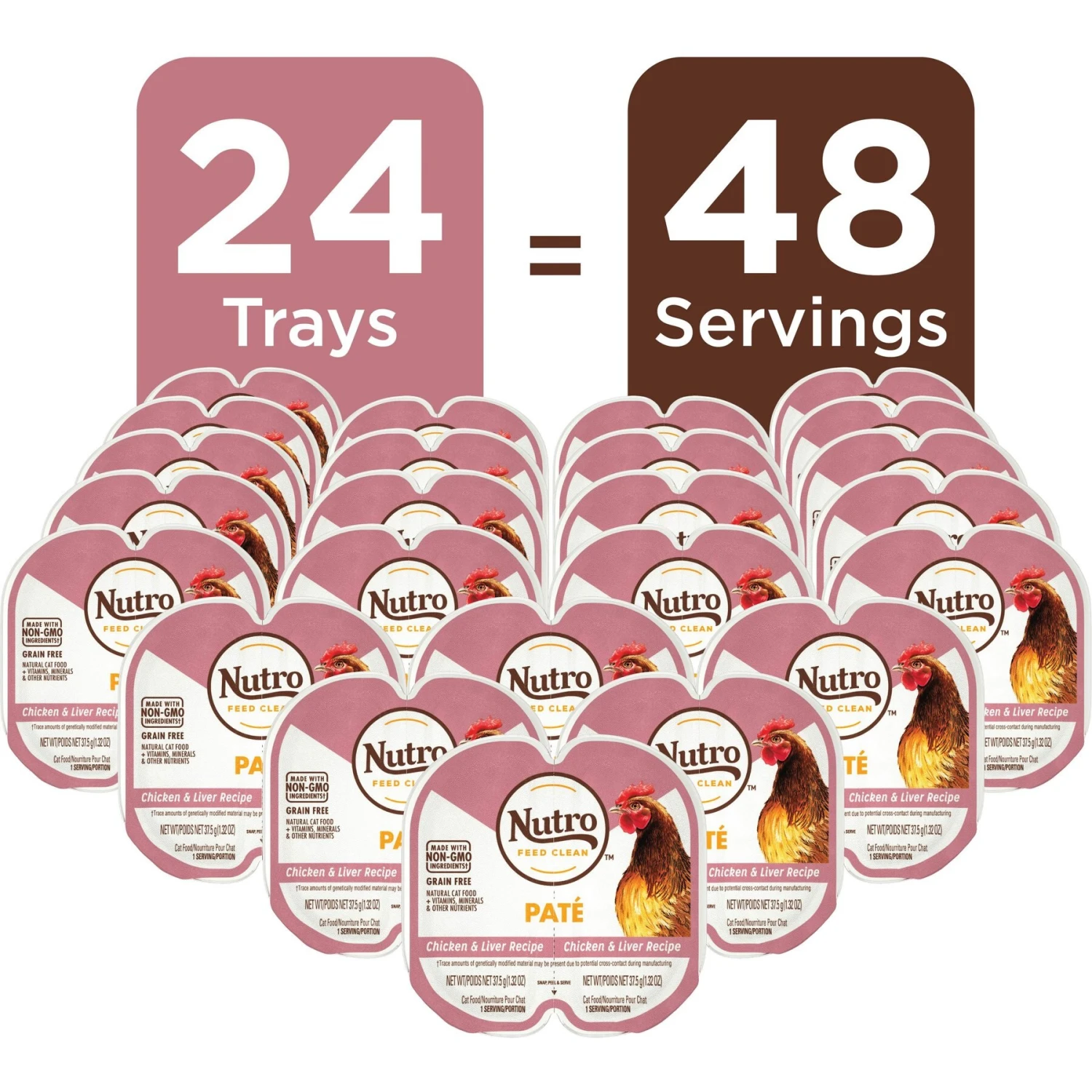 Nutro Perfect Portions Chicken & Liver Recipe Grain-Free Soft Pate Adult Wet Cat Food Trays 6 Nutro Perfect Portions Chicken & Liver Recipe Grain-Free Soft Pate Adult Wet Cat Food Trays - Image 4