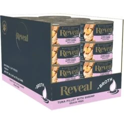 Reveal Natural Grain-Free Tuna With Crab In Broth Flavored Wet Cat Food, 2.47-oz Can, Case Of 24 & Reveal Natural Grain-Free Tuna Fillet With Shrimp In Broth Flavored Wet Cat Food, 2.47-oz Can, Case Of 24 -PurePet Bites Shop 906766 PT7. AC SS1800 V1687960919