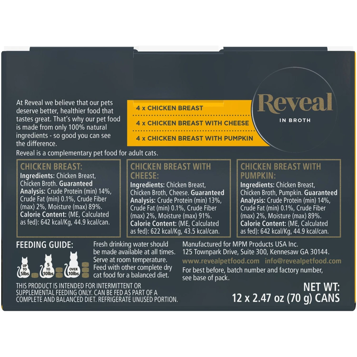 Reveal Natural Grain-Free Variety Of Chicken In Broth Flavored Wet Cat Food & Reveal Natural Grain-Free Variety Of Fish In Broth Flavored Wet Cat Food 5 Reveal Natural Grain-Free Variety Of Chicken In Broth Flavored Wet Cat Food & Reveal Natural Grain-Free Variety Of Fish In Broth Flavored Wet Cat Food - Image 3