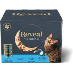 Reveal Natural Grain-Free Variety Of Chicken In Broth Flavored Wet Cat Food & Reveal Natural Grain-Free Variety Of Fish In Broth Flavored Wet Cat Food 16 Reveal Natural Grain-Free Variety Of Chicken In Broth Flavored Wet Cat Food & Reveal Natural Grain-Free Variety Of Fish In Broth Flavored Wet Cat Food -PurePet Bites Shop 906782 PT5. AC SS1800 V1687963904
