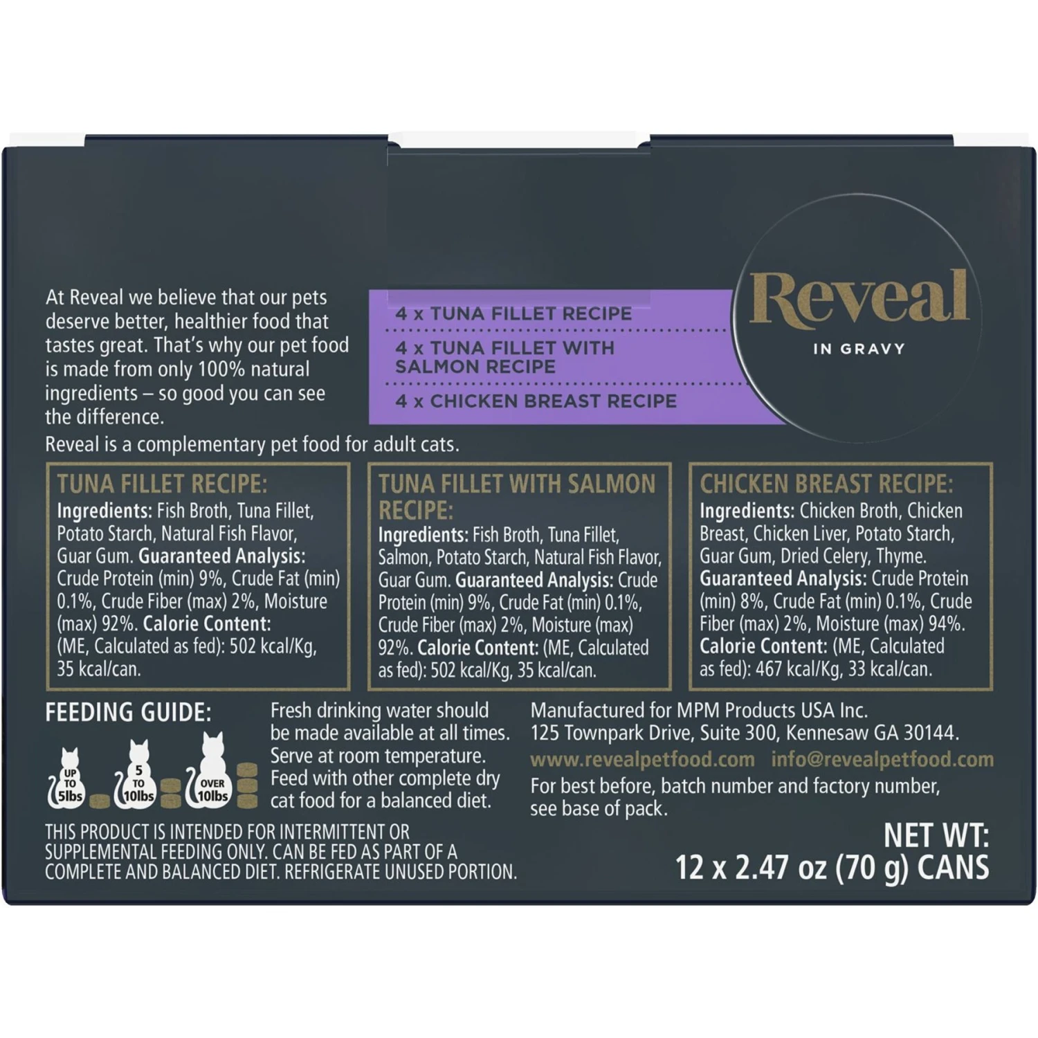 Reveal Natural Grain-Free Variety Of Fish & Chicken In Gravy Flavored Wet Cat Food & Reveal Natural Grain-Free Variety Fish & Chicken In Broth Flavored Wet Cat Food 5 Reveal Natural Grain-Free Variety Of Fish & Chicken In Gravy Flavored Wet Cat Food & Reveal Natural Grain-Free Variety Fish & Chicken In Broth Flavored Wet Cat Food - Image 3