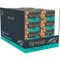 Reveal Natural Grain-Free Tuna In Gravy Flavored Wet Cat Food, 2.47-oz Can, Case Of 24 & Reveal Natural Grain-Free Tuna With Salmon In Gravy Flavored Wet Cat Food -PurePet Bites Shop 906830 PT3. AC SS1800 V1687962221