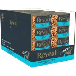Reveal Natural Grain-Free Ocean Fish In Gravy Flavored Wet Cat Food, 2.47-oz Can, Case Of 24 & Reveal Natural Grain-Free Tuna With Salmon In Gravy Flavored Wet Cat Food -PurePet Bites Shop 906838 PT3. AC SS1800 V1687957552