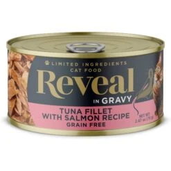 Reveal Natural Grain-Free Ocean Fish In Gravy Flavored Wet Cat Food, 2.47-oz Can, Case Of 24 & Reveal Natural Grain-Free Tuna With Salmon In Gravy Flavored Wet Cat Food -PurePet Bites Shop 906838 PT5. AC SS1800 V1687963957
