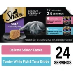 Sheba Perfect Portions Grain-Free Seafood Entrees Pate Variety Pack Adult Wet Cat Food Trays -PurePet Bites Shop 91473 PT2. AC SS1800 V1626816739