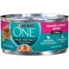 Purina ONE True Instinct Salmon & Trout Recipe In Sauce Natural High Protein Canned Cat Food -PurePet Bites Shop 91561 MAIN. AC SS1800 V1657661111