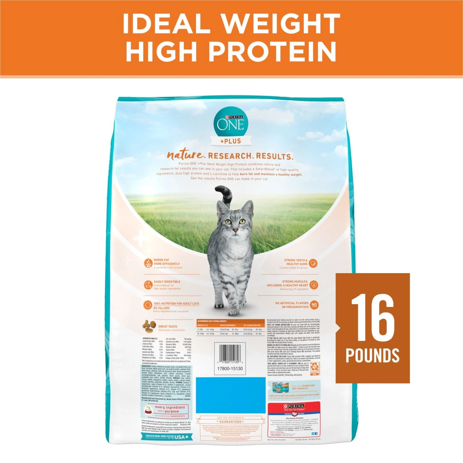 Purina ONE +Plus Ideal Weight Natural High Protein Adult Dry Cat Food 4 Purina ONE +Plus Ideal Weight Natural High Protein Adult Dry Cat Food - Image 2