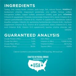 Purina ONE Turkey Recipe Pate Grain-Free Natural High Protein Canned Cat Food, 3-oz, Case Of 24 -PurePet Bites Shop 91727 PT4. AC SS1800 V1653493884