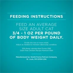 'Purina ONE Natural Weight Control Ideal Weight Tender Salmon Recipe Wet Cat Food -PurePet Bites Shop 91747 PT7. AC SS1800 V1658216635