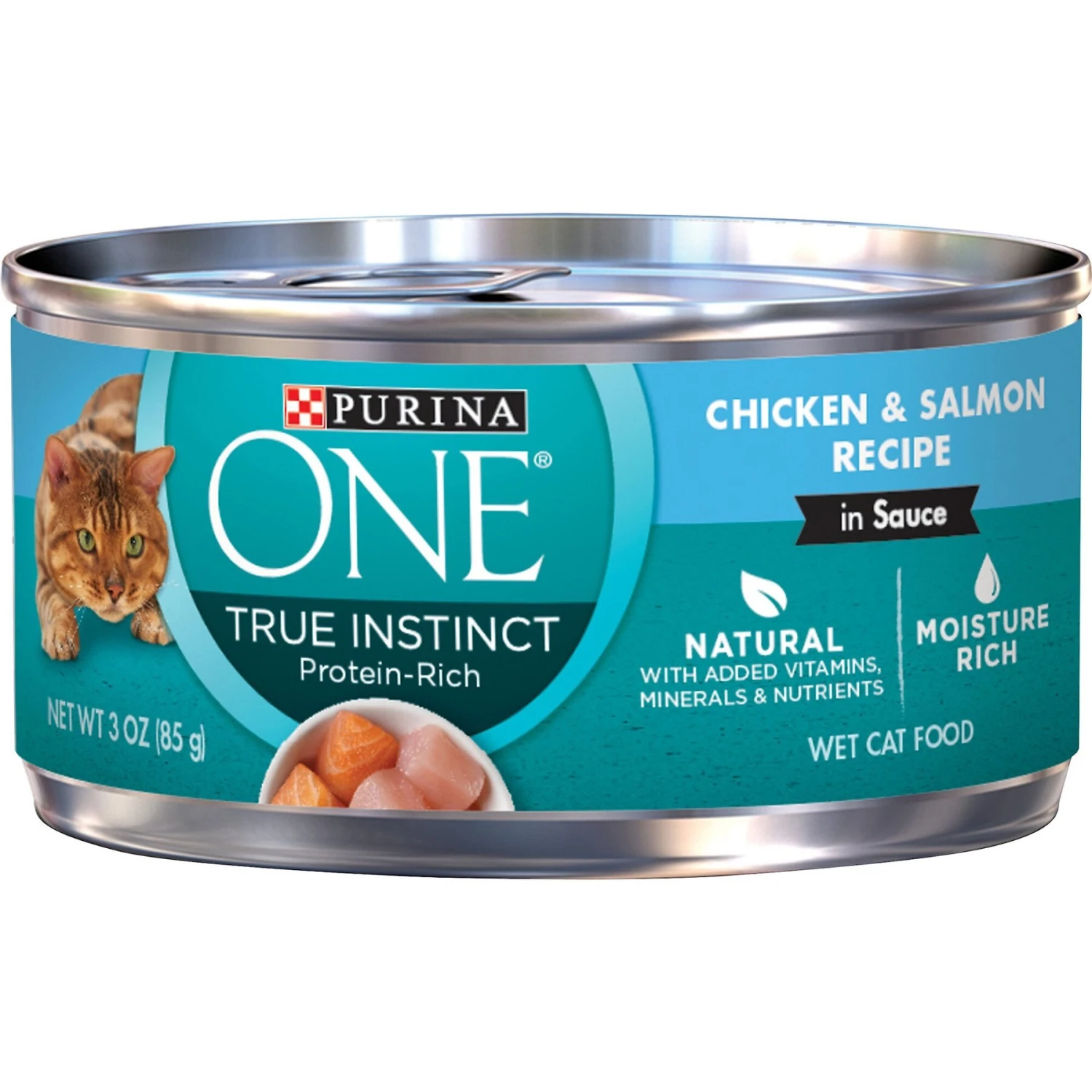 Purina ONE Natural High Protein True Instinct Chicken & Salmon Recipe In Sauce Canned Cat Food 3 Purina ONE Natural High Protein True Instinct Chicken & Salmon Recipe In Sauce Canned Cat Food
