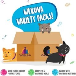 Weruva Cats In The Kitchen Goldie Lox & The 3 Fares Variety Pack Grain-Free Canned Cat Food -PurePet Bites Shop 92904 PT5. AC SS1800 V1600024263