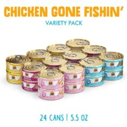 Weruva Chicken Gone Fishin' Variety Pack Grain-Free Canned Cat Food -PurePet Bites Shop 92906 PT1. AC SS1800 V1599642354
