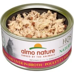 Almo Nature HQS Natural Chicken & Liver In Broth Grain-Free Canned Cat Food -PurePet Bites Shop 93564 PT1. AC SS1800 V1669928740