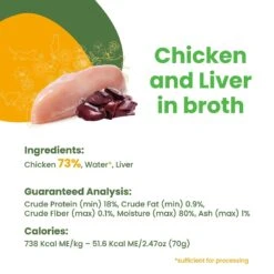 Almo Nature HQS Natural Chicken & Liver In Broth Grain-Free Canned Cat Food -PurePet Bites Shop 93564 PT4. AC SS1800 V1632848544