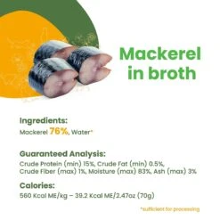 Almo Nature HQS Natural Mackerel In Broth Grain-Free Canned Cat Food -PurePet Bites Shop 93577 PT4. AC SS1800 V1632848493