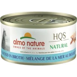 Almo Nature HQS Natural Mixed Seafood In Broth Grain-Free Canned Cat Food