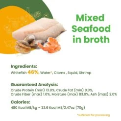 Almo Nature HQS Natural Mixed Seafood In Broth Grain-Free Canned Cat Food -PurePet Bites Shop 93579 PT4. AC SS1800 V1639540295