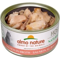 Almo Nature HQS Natural Salmon In Broth Grain-Free Canned Cat Food -PurePet Bites Shop 93585 PT1. AC SS1800 V1669928461