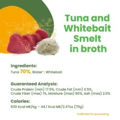 Almo Nature HQS Natural Tuna & Whitebait Smelt In Broth Grain-Free Canned Cat Food -PurePet Bites Shop 93595 PT4. AC SS1800 V1632848791